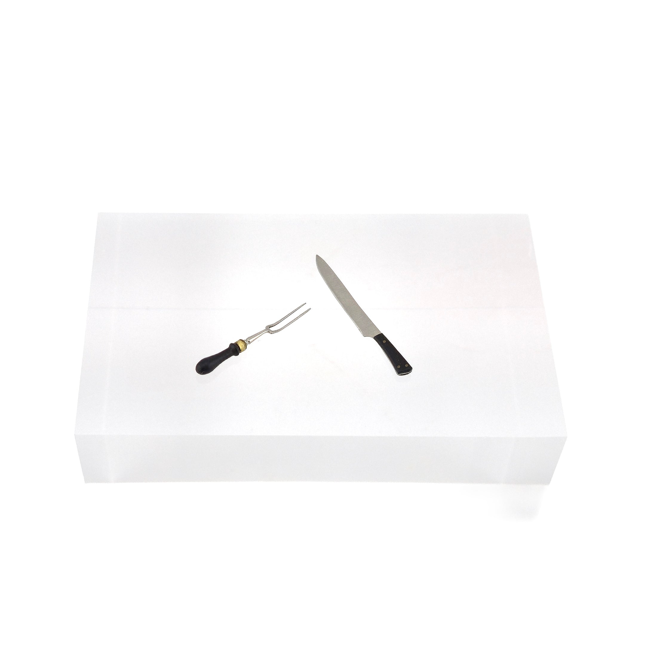 Carving Knife & Meat Fork Set Sharp Realistic Wood & Steel