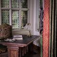 Load image into Gallery viewer, Jim Pounder Art Nouveau Triple Trumpet Bronze Table Lamp Miniature
