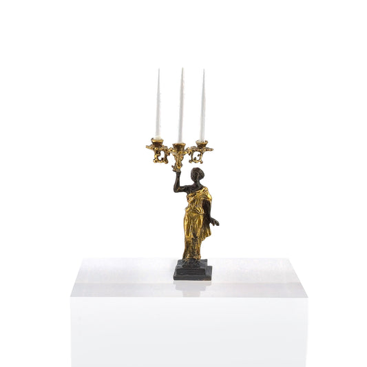 Joseph Addotta Figural Candelabrum Figural French Neoclassical Candelabra