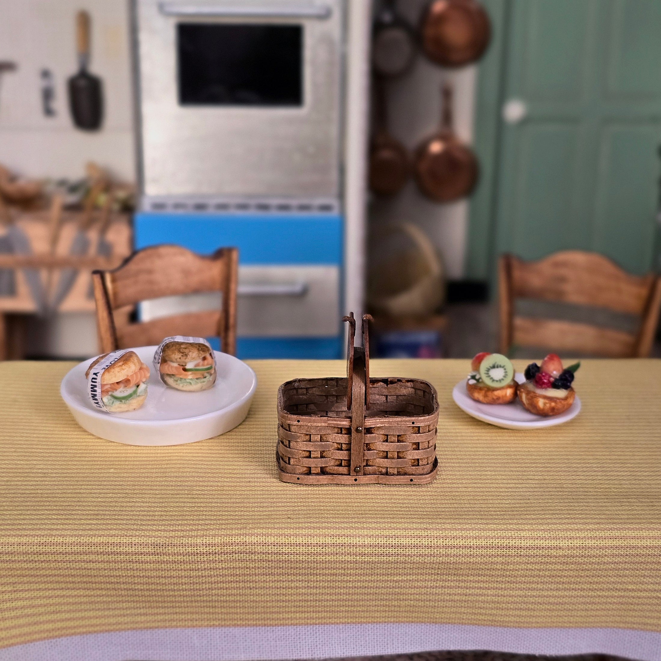 Al Chandronnait Handcrafted Double Lidded Picnic Basket