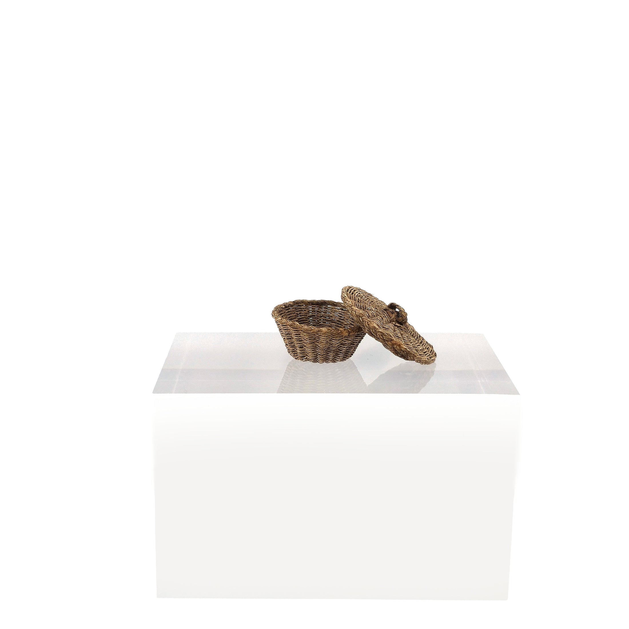 Zara Thompson-Ribeaud Round Handwoven French Lidded Utility Basket