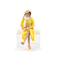 Load image into Gallery viewer, Beautiful Seated Young Lady in Yellow Dress OOAK Artisan Dollhouse Doll
