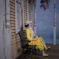Load image into Gallery viewer, Beautiful Seated Young Lady in Yellow Dress OOAK Artisan Dollhouse Doll
