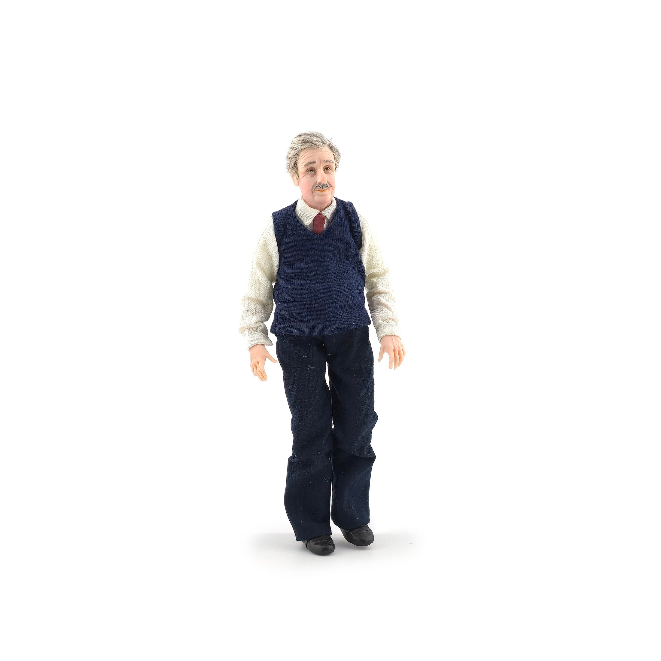 Kind Scholarly Gentleman Dollhouse Doll Professor, Dad, Grandpa IGMA Julie Campbell 1:12