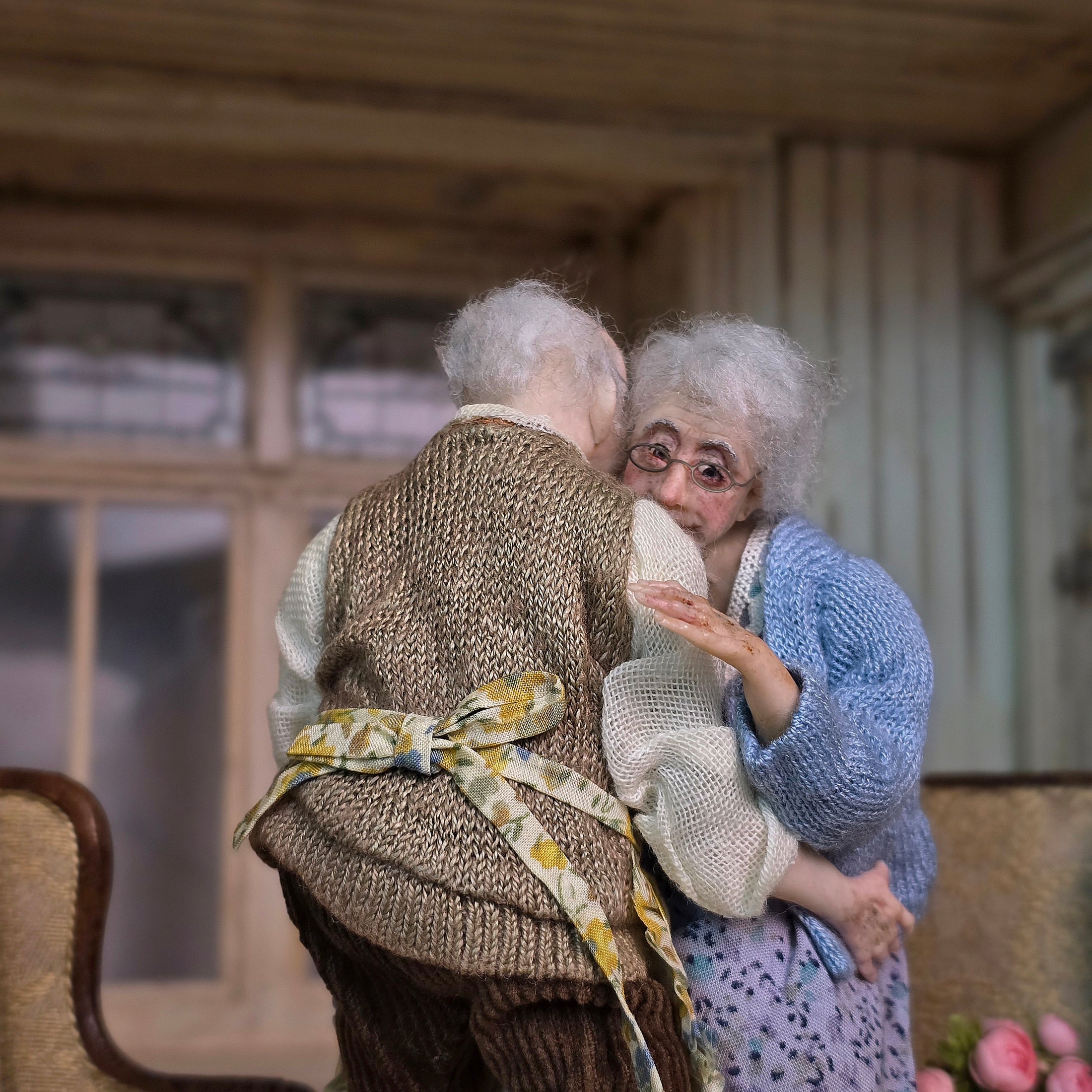 Sweet Granny Grandmother Dollhouse Doll by Jain Squires of The Giddy Kipper UK
