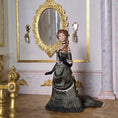 Load image into Gallery viewer, Dollhouse Doll Lady in Dark Gray Silk Evening Gown by Debbie Dixon-Paver
