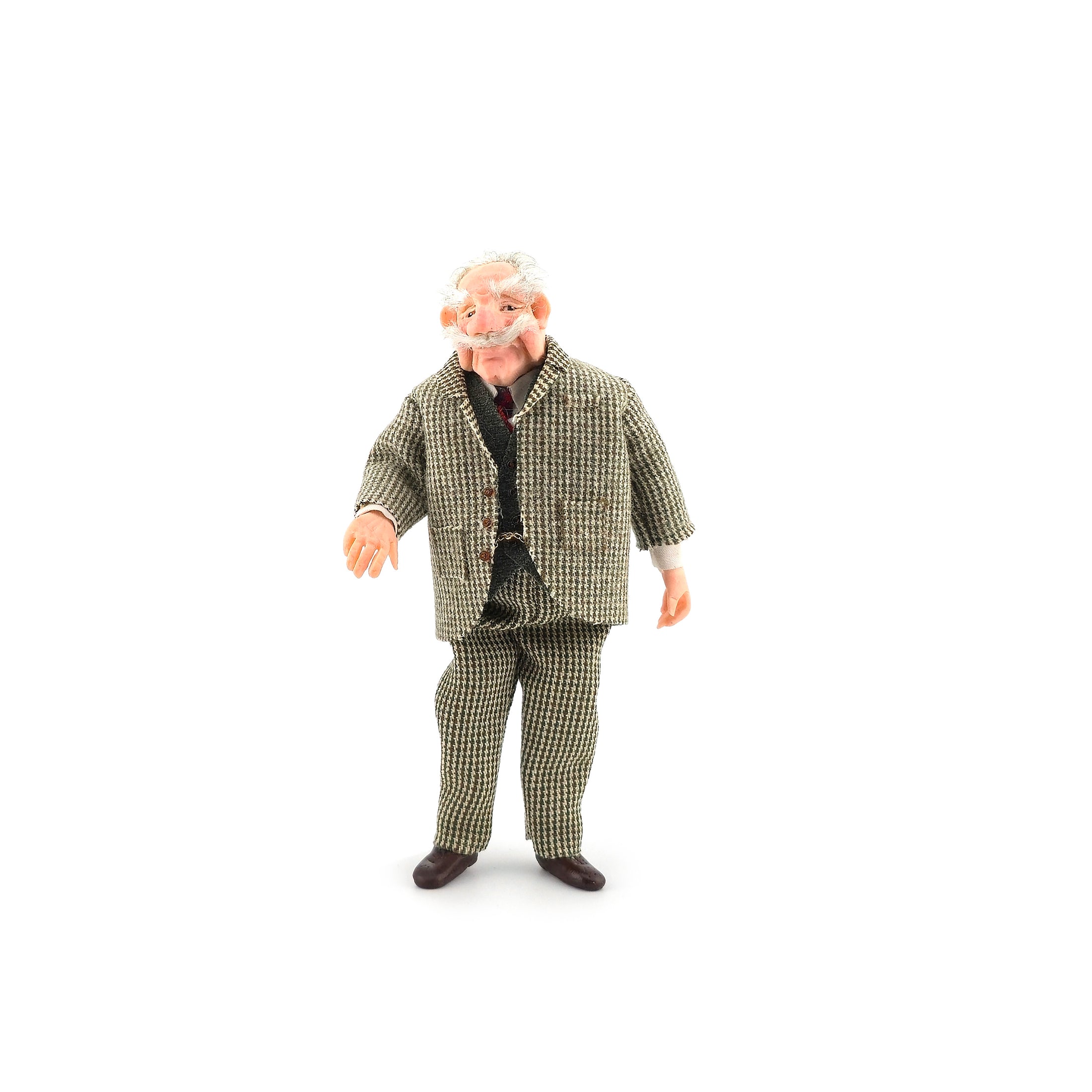 Edwardian Elderly Gentleman Dollhouse Doll by Carol Bull "Bags of Character"