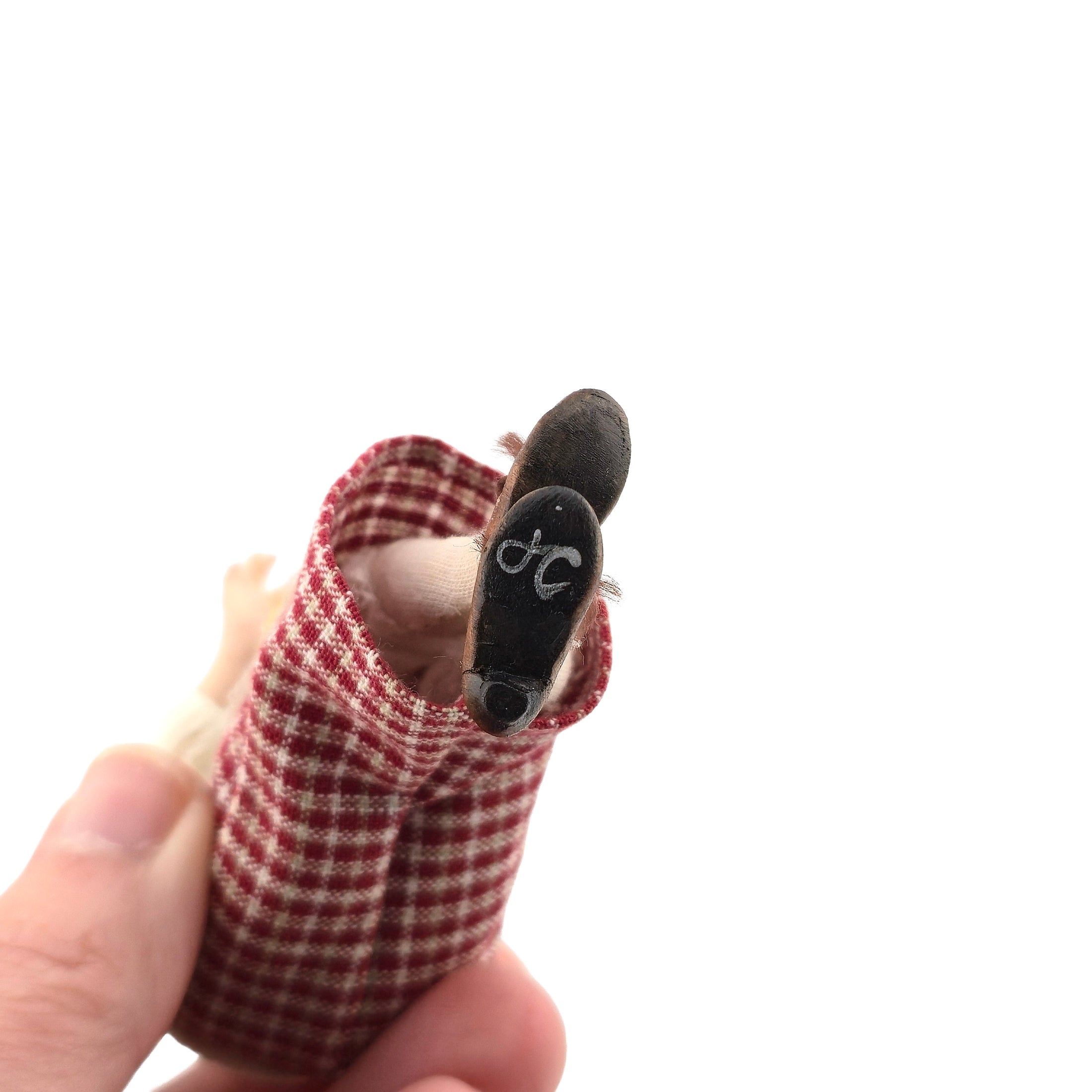 Julie Campbell Clay Embroidering Grandmother Granny Dollhouse Doll