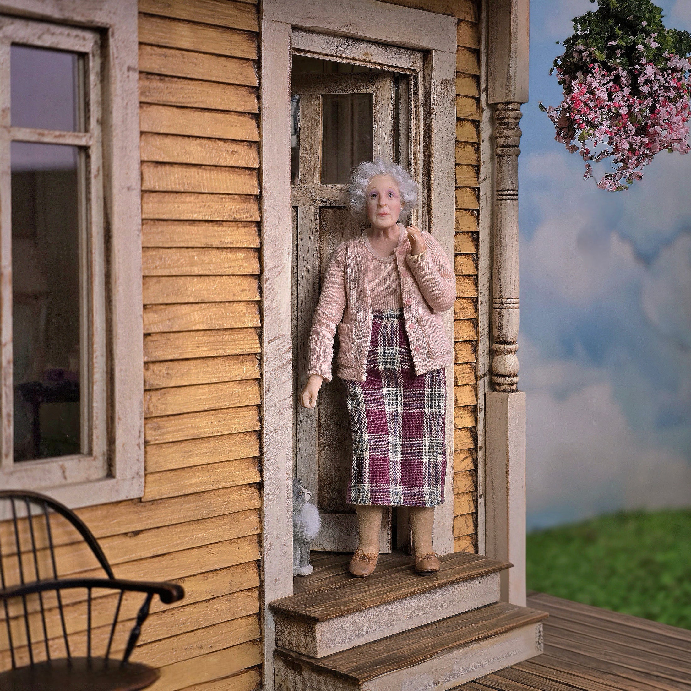 Julie Campbell Clay Elderly Grandmother Lady Dollhouse Doll by Julie Campbell