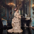 Load image into Gallery viewer, Loretta Kasza Victorian or Edwardian Lady Dollhouse Doll in Champagne Silk Gown
