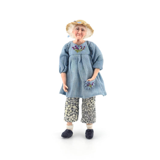 Jain Squires The Giddy Kipper UK Kind Gardening Farmhouse Grandmother Dollhouse Lady Doll