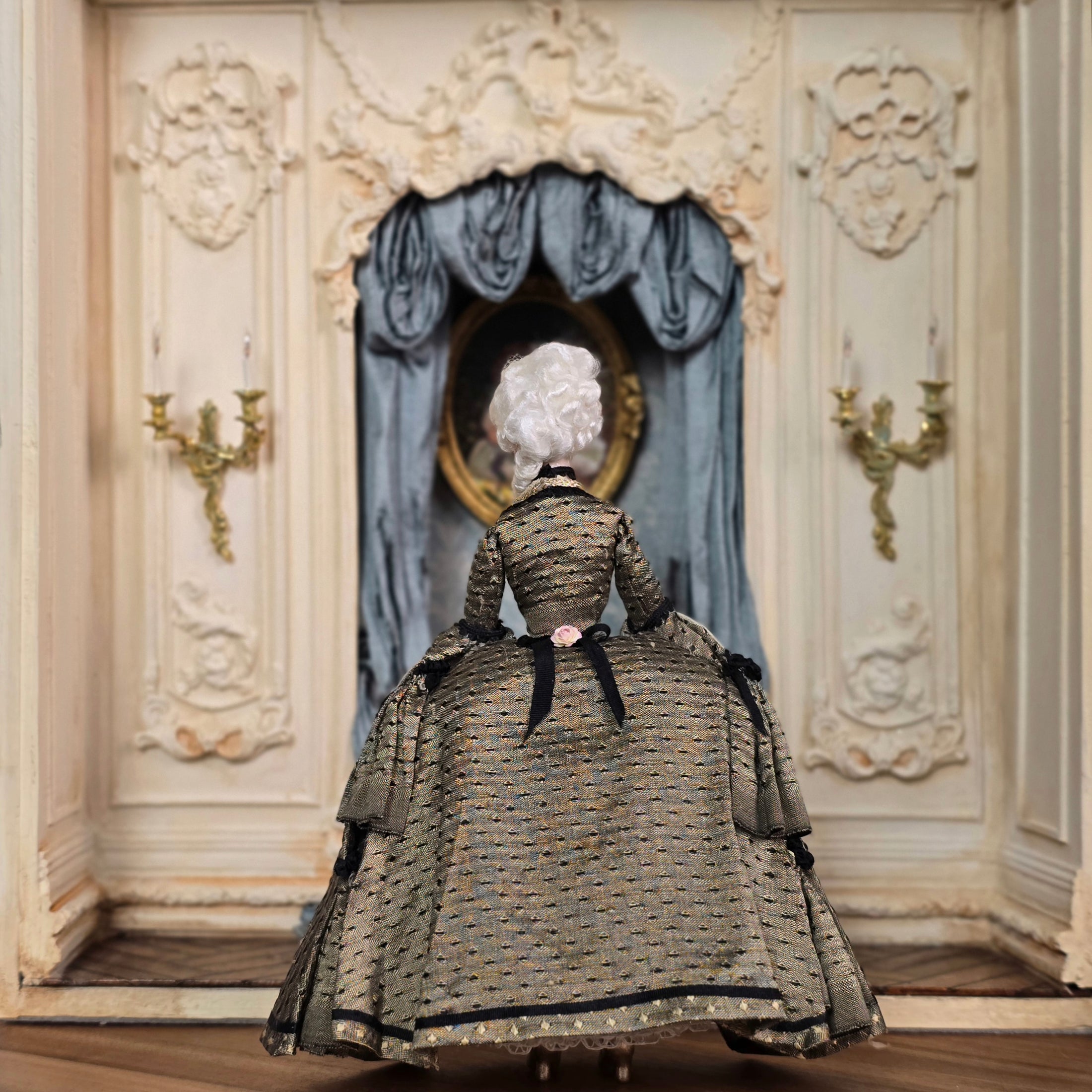 Dana Burton 18th Century Masquerade Style Court Lady Porcelain Dollhouse Doll