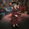 Load image into Gallery viewer, Elderly Lady in Black & Red Silk Dress Doll Artisan Hand Sculpted Clay Dollhouse Doll
