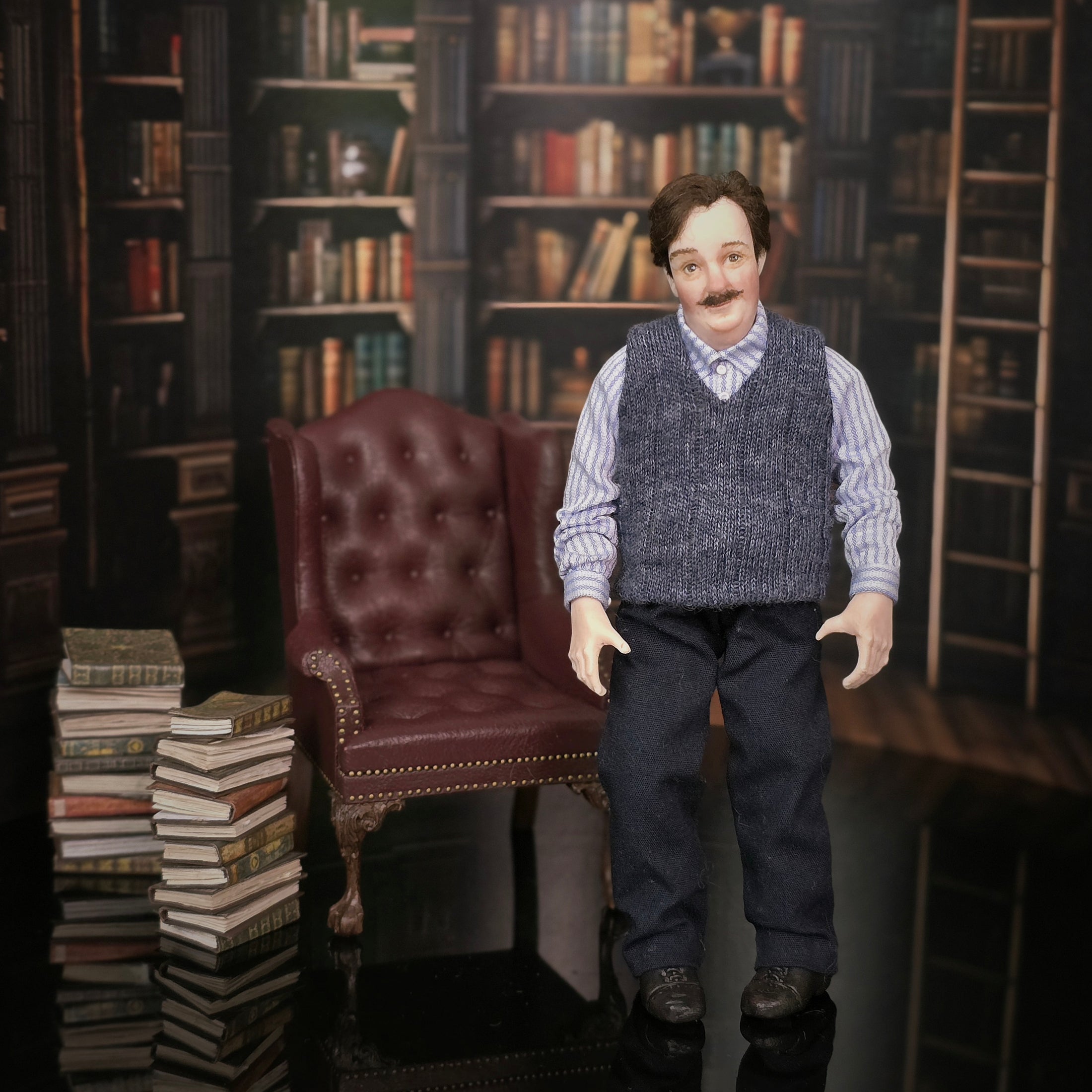 Julie Campbell Articulated Gentleman Dad Father Dollhouse Doll Sculpted Clay
