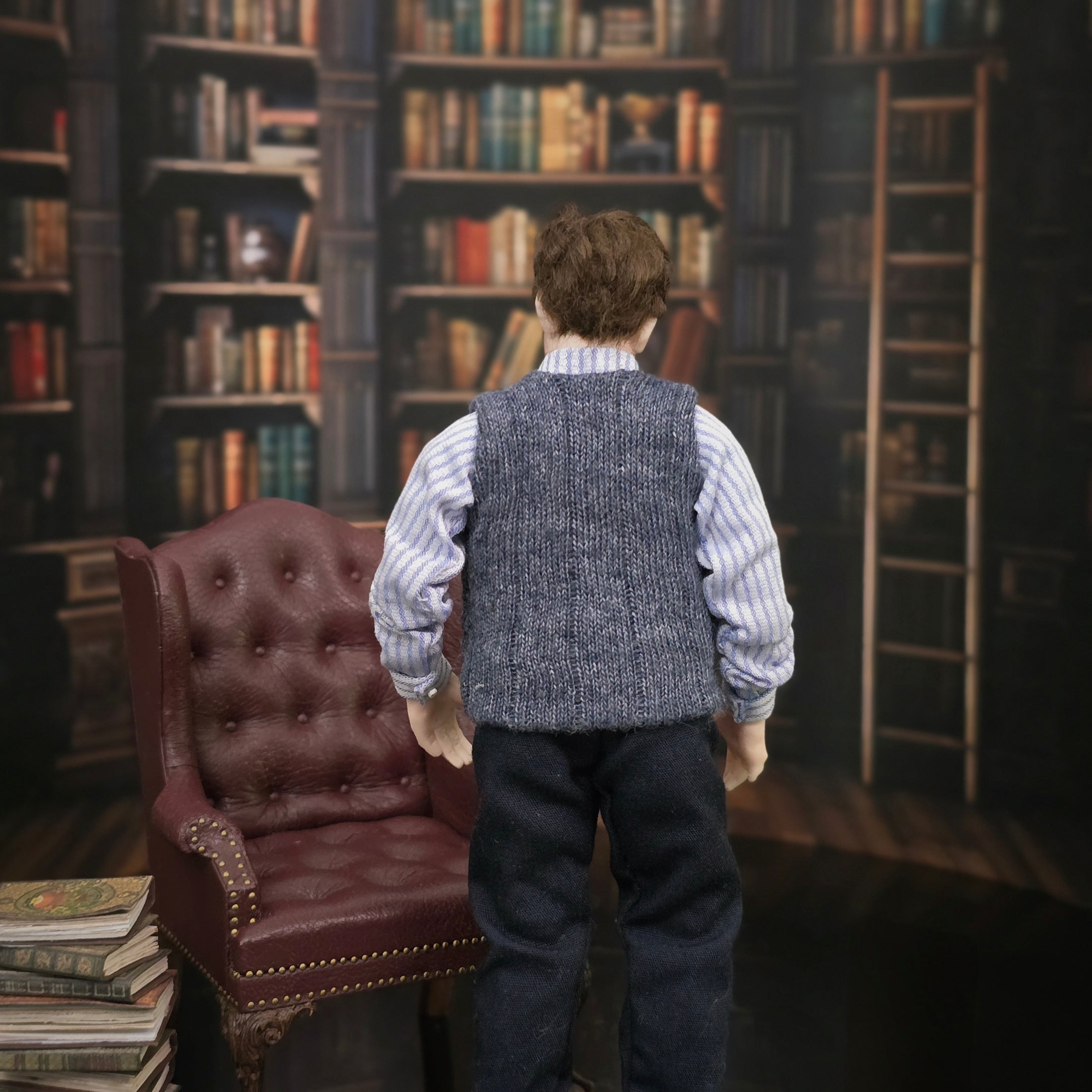 Julie Campbell Articulated Gentleman Dad Father Dollhouse Doll Sculpted Clay