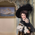 Load image into Gallery viewer, Marcia Backstrom Beguiling Gibson Girl Victorian Dark Haired Lady with Fan Dollhouse Doll
