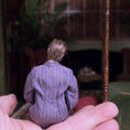 Load image into Gallery viewer, Handsome Fashionable Gentleman Man Dollhouse Doll in Gray Suit, Poseable

