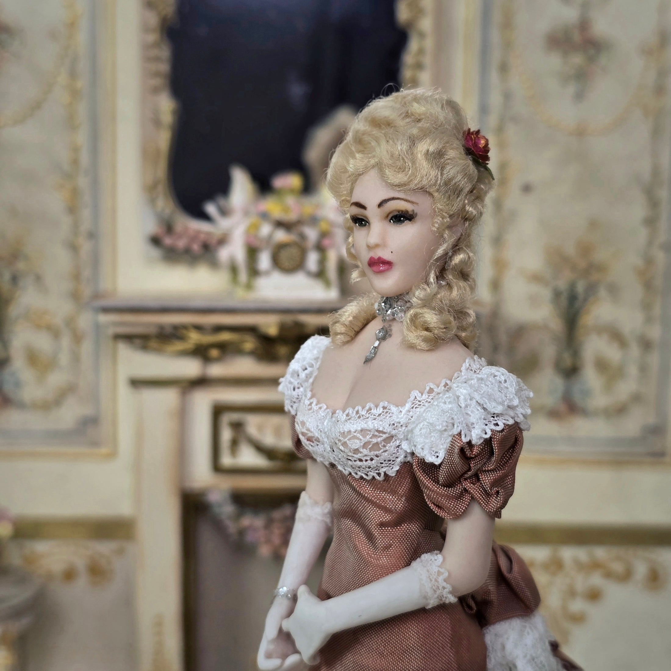 Dana Burton Blonde Belle Epoque Porcelain Dollhouse Doll