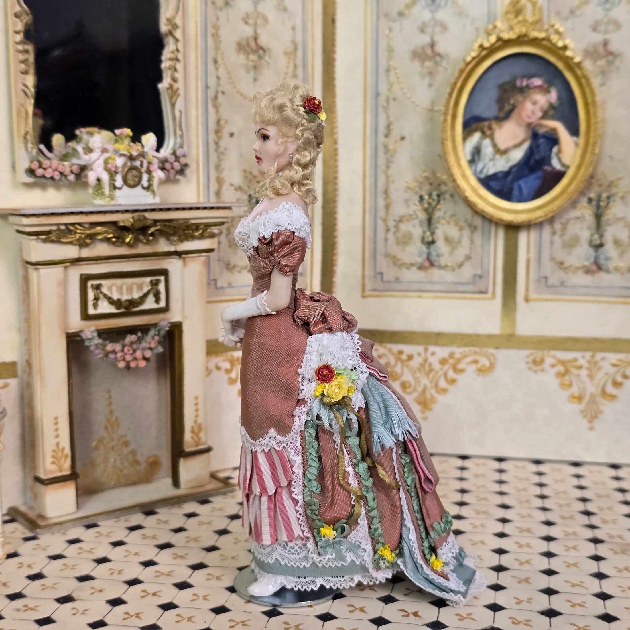 Dana Burton Blonde Belle Epoque Porcelain Dollhouse Doll