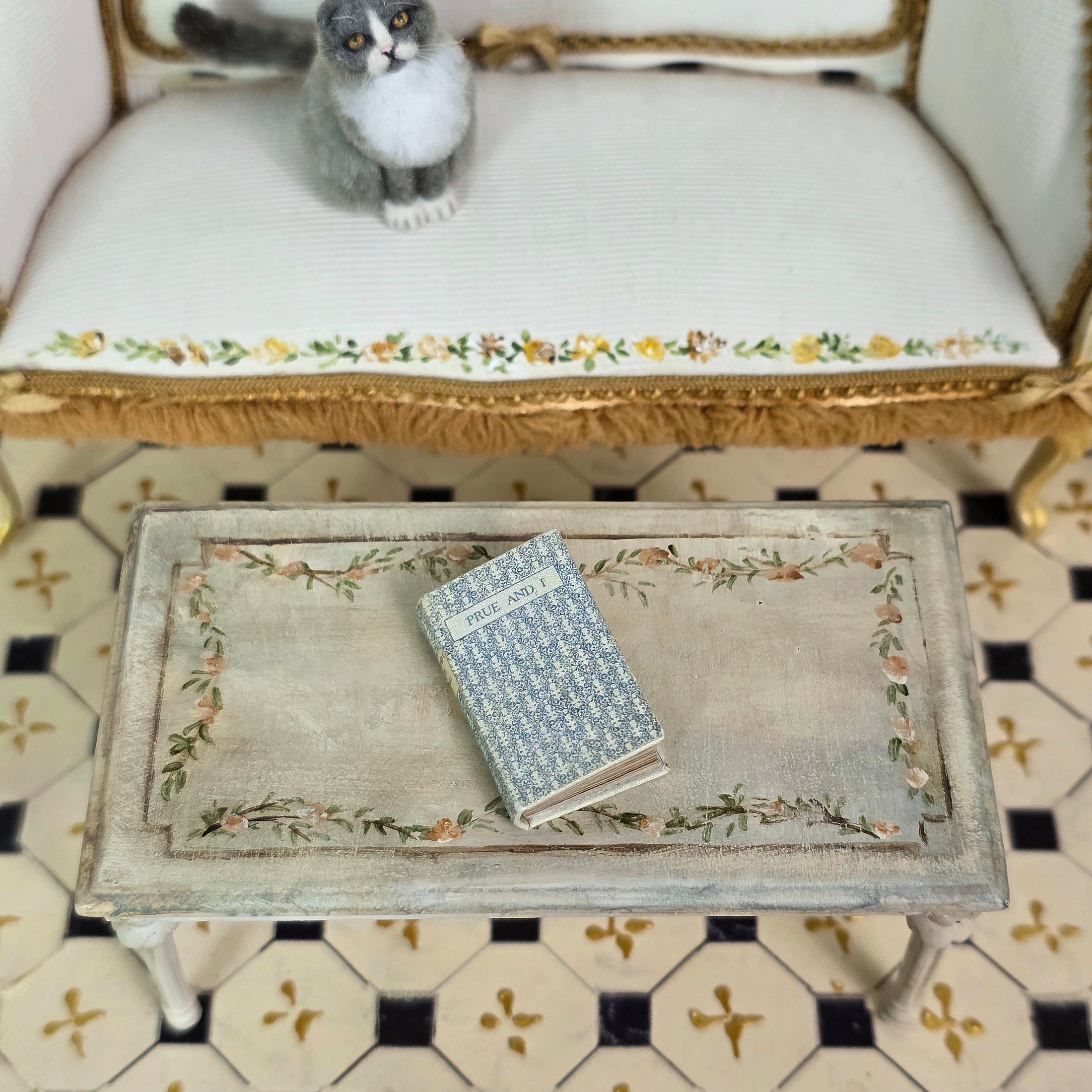 Prue and I Hardcover Victorian Book with Readable Pages Miniature Dollhouse