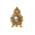 Load image into Gallery viewer, Antique Austrian Working Viennese Rococo Bronze Enamel Miniature Clock
