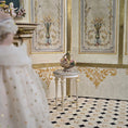 Load image into Gallery viewer, Marsha Hedrick Porcelain Openwork Floral Basket Dollhouse Miniature
