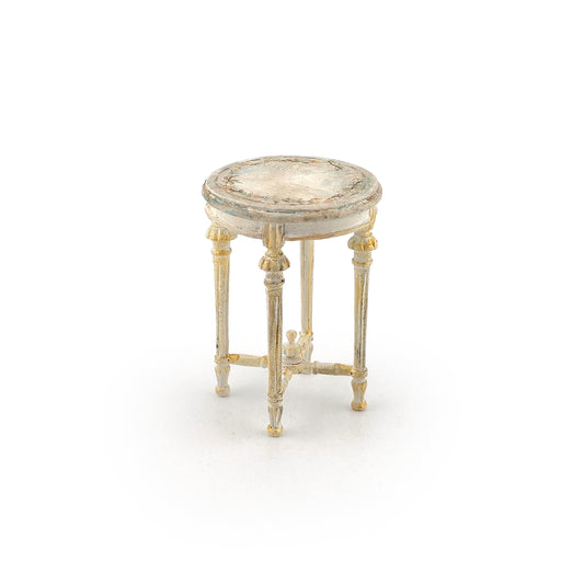 Aurearte Hand Painted Louis XVI Gueridon Side Table Dollhouse Miniature