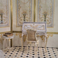 Load image into Gallery viewer, Aurearte Hand Painted Louis XV Ladies' Writing Desk & Chair Set Dollhouse Miniature
