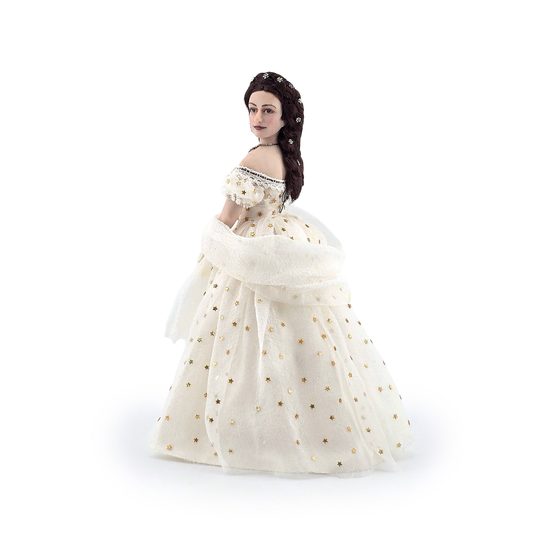 Annemarie Kwikkel OOAK Empress Elisabeth "Sisi" Clay Dollhouse Doll Woman