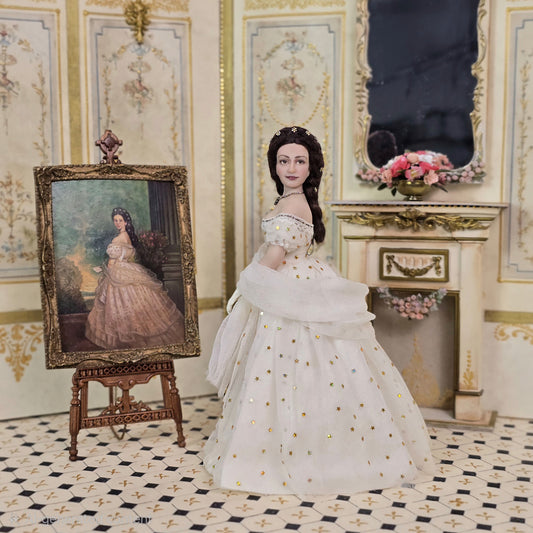 Annemarie Kwikkel OOAK Empress Elisabeth "Sisi" Clay Dollhouse Doll Woman