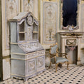 Load image into Gallery viewer, Aurearte Swedish Gustavian Clock Secretary Cabinet Dollhouse Miniature
