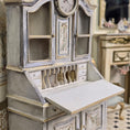 Load image into Gallery viewer, Aurearte Swedish Gustavian Clock Secretary Cabinet Dollhouse Miniature
