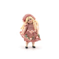 Load image into Gallery viewer, Tina Richardson Blonde Porcelain Little Girl Doll in Floral Pink Crochet Dress
