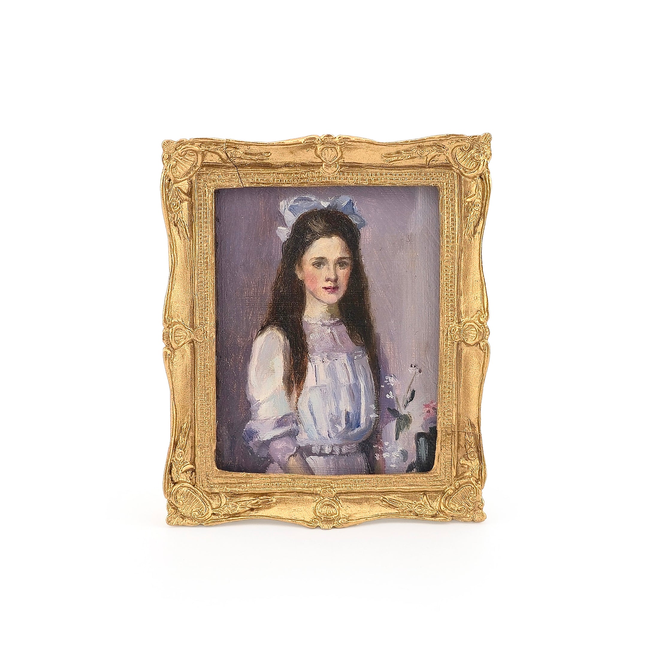 Ellen Tomy "Miss Christian Elspeth Mallock" Framed Oil Painting Portrait 1:12 Scale