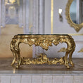 Load image into Gallery viewer, John Hodgson 1999 Gold Rococo Console with Green Marble Table Top 1:12
