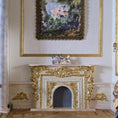 Load image into Gallery viewer, Sandy Turner Keramos Ceramics Gilt Delft Clock Carriage Austria 1:12 Scale
