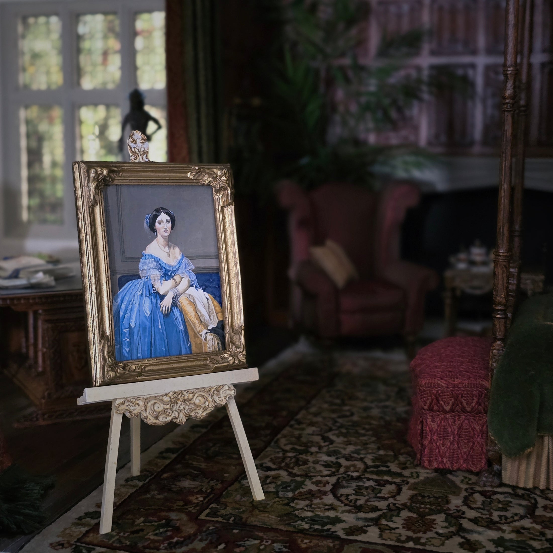 Linda McBreen 2010 "The Princesse de Broglie" After Ingres Framed Oil Painting