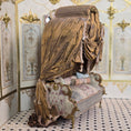 Load image into Gallery viewer, June Clinkscales 2009 Opulent Draped Silk Louis XV Canopy Daybed OOAK
