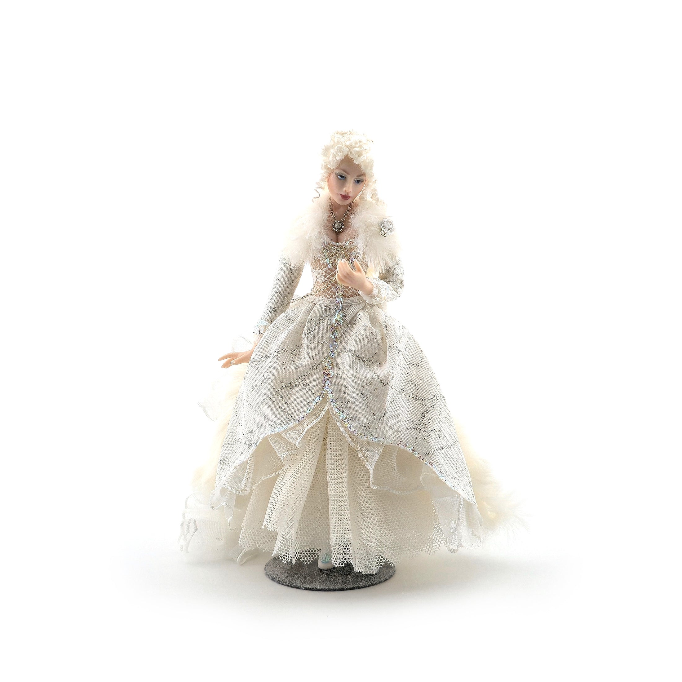 Dana Burton "Winter Ball" OOAK Porcelain Lady Doll for Dollhouse 1:12 Scale