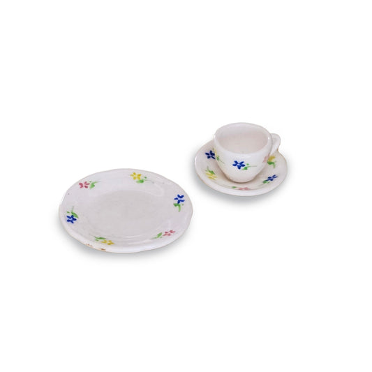 Karen Griffiths RARE Stokesay Ware Porcelain 3-Piece Breakfast Set