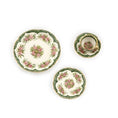 Load image into Gallery viewer, Teresa Welch Gilt GREEN Rose Porcelain 4-Piece Place Setting 2014
