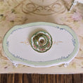 Load image into Gallery viewer, Teresa Welch Gilt GREEN Rose Porcelain 4-Piece Place Setting 2014
