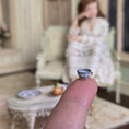 Load image into Gallery viewer, Teresa Welch Gilt Cobalt Blue & White Porcelain 4-Piece Place Setting 2015
