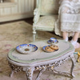 Load image into Gallery viewer, Teresa Welch 2014 Blue & Pink Rose 4-Piece Porcelain Place Setting
