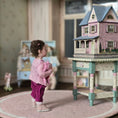 Load image into Gallery viewer, Irina Martin Curly Girl Dollhouse Doll in Pink with Peppa Pig Toy
