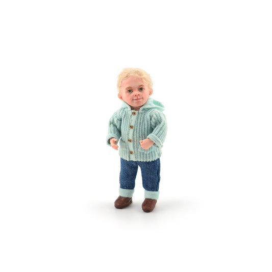 Irina Martin Happy Blonde Little Boy Dollhouse Doll 1:12 Scale