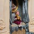 Load image into Gallery viewer, Irina Martin Seated Young Little Girl Dollhouse Doll with Her Teddy Bear
