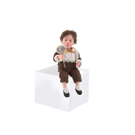 Irina Martin Fancy Little Boy with Lollipop Dollhouse Doll