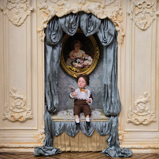 Irina Martin Fancy Little Boy with Lollipop Dollhouse Doll