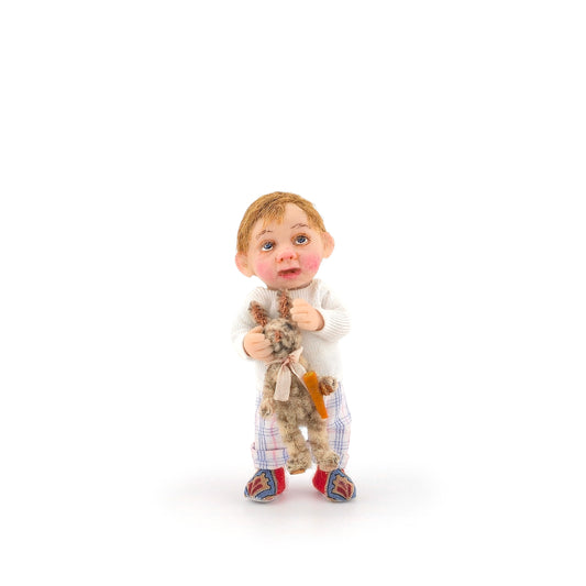 Catherine Muniere Sweet Toddler Aged Boy Doll & Toy Bunny Rabbit